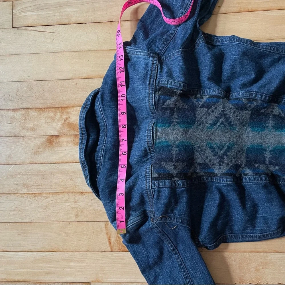 Vintage Southwestern Statement Jean Jacket Handmade Ranchcore Festival Women XS